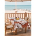thumbnail image 2 of Outdoor Tablecloth with Umbrella Hole for Patio/Picnic/Party/Camping, Vintage Shell Burnt Orange Waterproof Table Cloth Rectangle Table Cover Washable, Summer Ocean Coastal (60"x 84"), 2 of 9