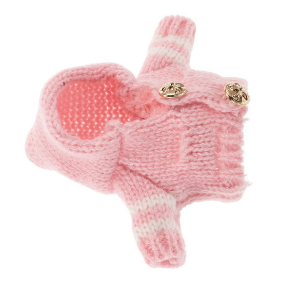 Milisten Compact Doll Costume Plush Dolls Clothes Pink Yarn 1Pack Option For Birthday Holiday