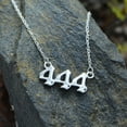 thumbnail image 4 of AFFY 14K White Gold over Silver Angel Number Necklace 444 Pendant Necklace, 4 of 6