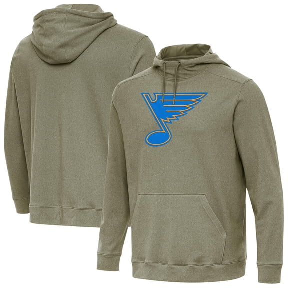 Men's Antigua Olive St. Louis Blues Cloud Pullover Hoodie