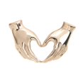 thumbnail image 2 of Broche de corazón con dos manos Fernando oro, 2 of 8