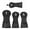 Black, variant on yotijay 4Pcs Golf Club Head Covers with Number Tag Professional Golf Club Protection Black