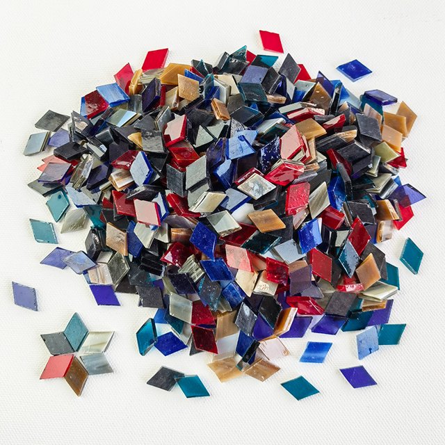 Lámpara de mesa turca de bricolaje con mosaico de diamantes de 1 kg, candelabro de vidrio coloreado de mica Tiffany, material hecho a mano