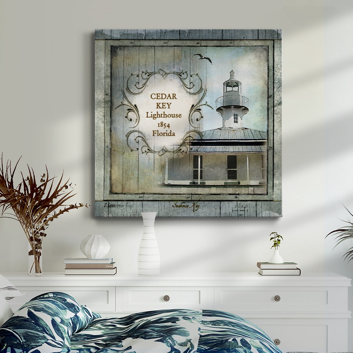 Wexford Home Florida Lighthouse IV-Premium Gallery Wrapped Canvas, 32" x 32" - Ready to Hang