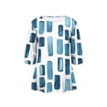 thumbnail image 3 of Débardeurs Amples Grande Taille pour Femmes Imprimés Manches 3/4 Col Rond Blouse Décontractée Été, Tuniques à Manches Longues Grande Taille pour Femmes, 3 of 6