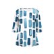 thumbnail image 5 of Plus Tamaño Suelto Ajuste Camisetas para las Mujeres Impresas 3/4 Manga Cuello Redondo Blusa Casual Verano, Más Tamaño de la Túnica de Manga Larga para las Mujeres, 5 of 6
