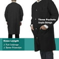 thumbnail image 4 of Disposable Lab Coats, SMS Material, Knee Length, 3 Pockets, 10 Pack – Small, Black, 4 of 7