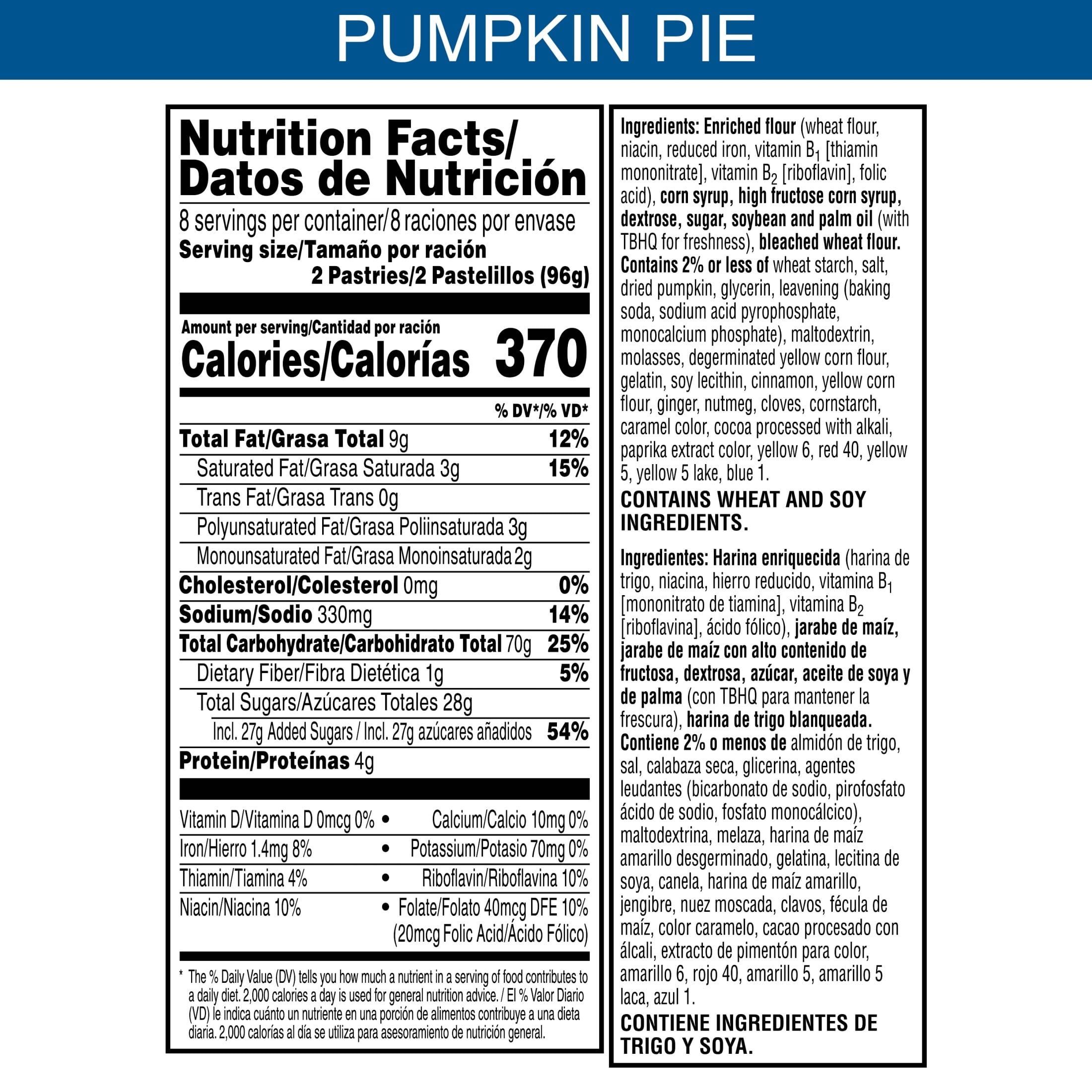 Pop-Tarts Frosted Pumpkin Pie Toaster Pastries, Breakfast Foods, Shelf-Stable, 27 oz (16 Count)