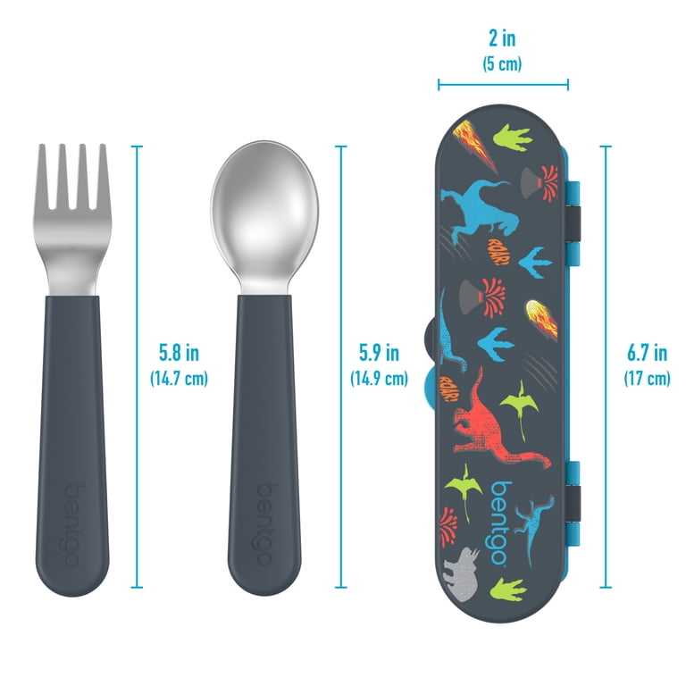 Bentgo Kids Stainless Steel Utensil Set with Case, Dinosaur photo 7