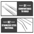 thumbnail image 3 of BESTYASH 2Ud Pinzas Para Reptiles Inoxidable Plata Con Cabezas Rectas Y Curvas Para Terrario, 3 of 8