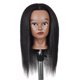 thumbnail image 1 of Cabeza de maniquí de entrenamiento afro con pinza para práctica de peinado, cabello humano real 16 pulgadas negro claro, 1 of 9