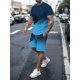 thumbnail image 3 of Conjunto de camiseta y pantalones cortos para hombre, ropa deportiva estampada, informal, a la moda, transpirable, de manga corta, verano 2024, 3 of 5