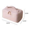 thumbnail image 3 of Bolsa de cosméticos PU Caja de maquillaje de gran capacidad a cuadros para viajes femeninos (rosa) Ehuebsd Cuidado Belleza, 3 of 6