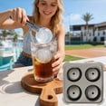 thumbnail image 4 of Baseball Ice Ball Maker - Silicone Whiskey Ice Molds, Slow-Melting Cocktail Ice Cubes, Realistic Baseball Stitching Design, JKODE, 4 of 9