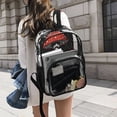 thumbnail image 6 of PVC Transparent Backpacks Clear Backpack for Travel and Outings Ghost Standing under A Mushroom, 6 of 7
