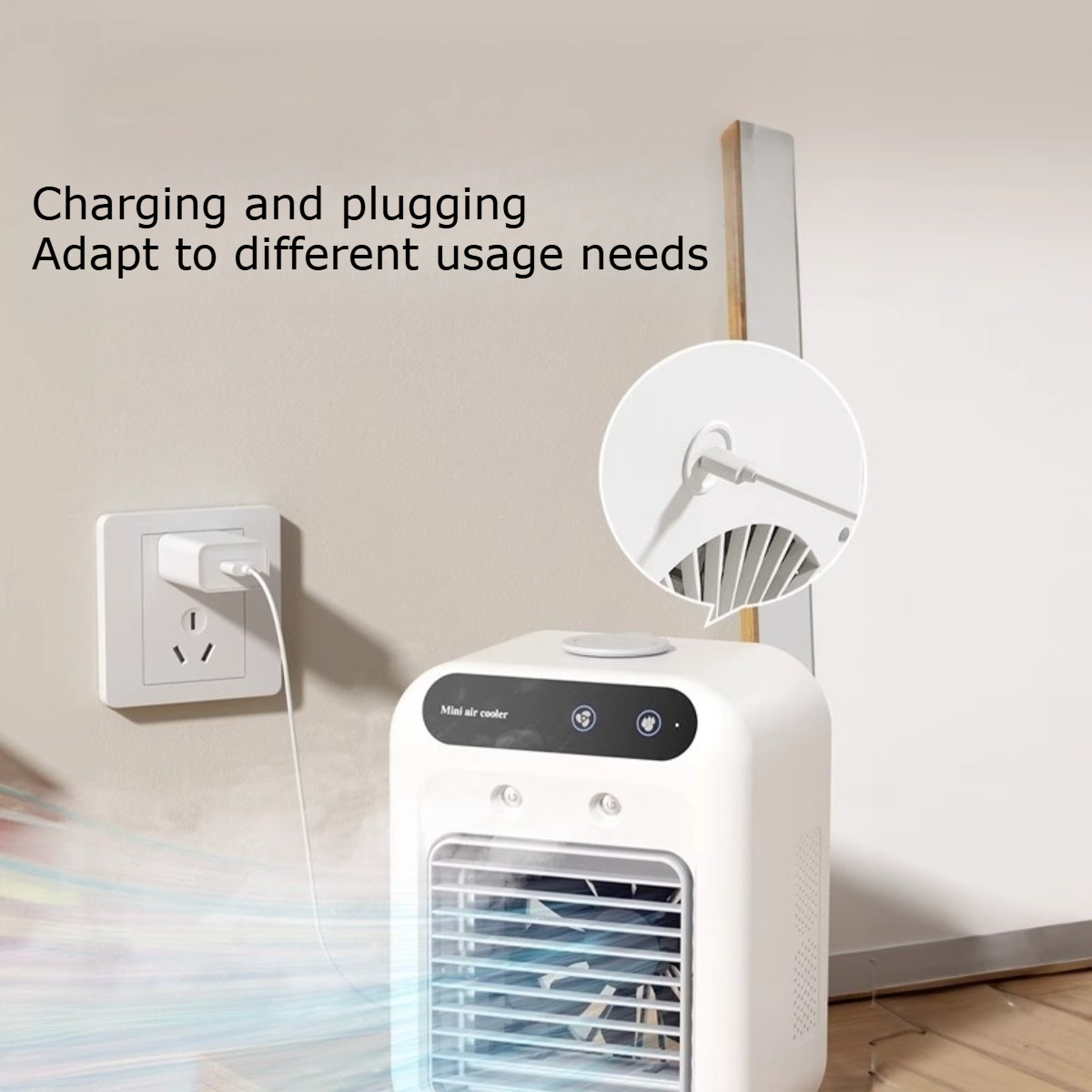 2025 New Summer Fan Cooler: Home & Dorm Use, Humidifying, Mini Portable Fan, Quiet Desktop Air Cooler