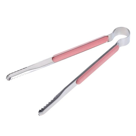 

Tiyuyo Cooking Kitchen Tongs BBQ Salad Bacon Steak Bread Clip Clamp (Pink)(22.5)