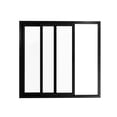 thumbnail image 4 of Patio Exterior Metal-Plastic Sliding Doors / Patio 8166 Matte Black 72" x 80" Right active door / Tempered Clear Glass Bypass Door, 4 of 7