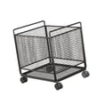 thumbnail image 1 of Cesta de lavandería grande de hierro con ruedas, plegable, para ropa sucia, con ruedas Negro, 1 of 9