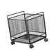 thumbnail image 1 of Cesta de lavandería grande de hierro con ruedas, plegable, para ropa sucia, con ruedas Negro, 1 of 9