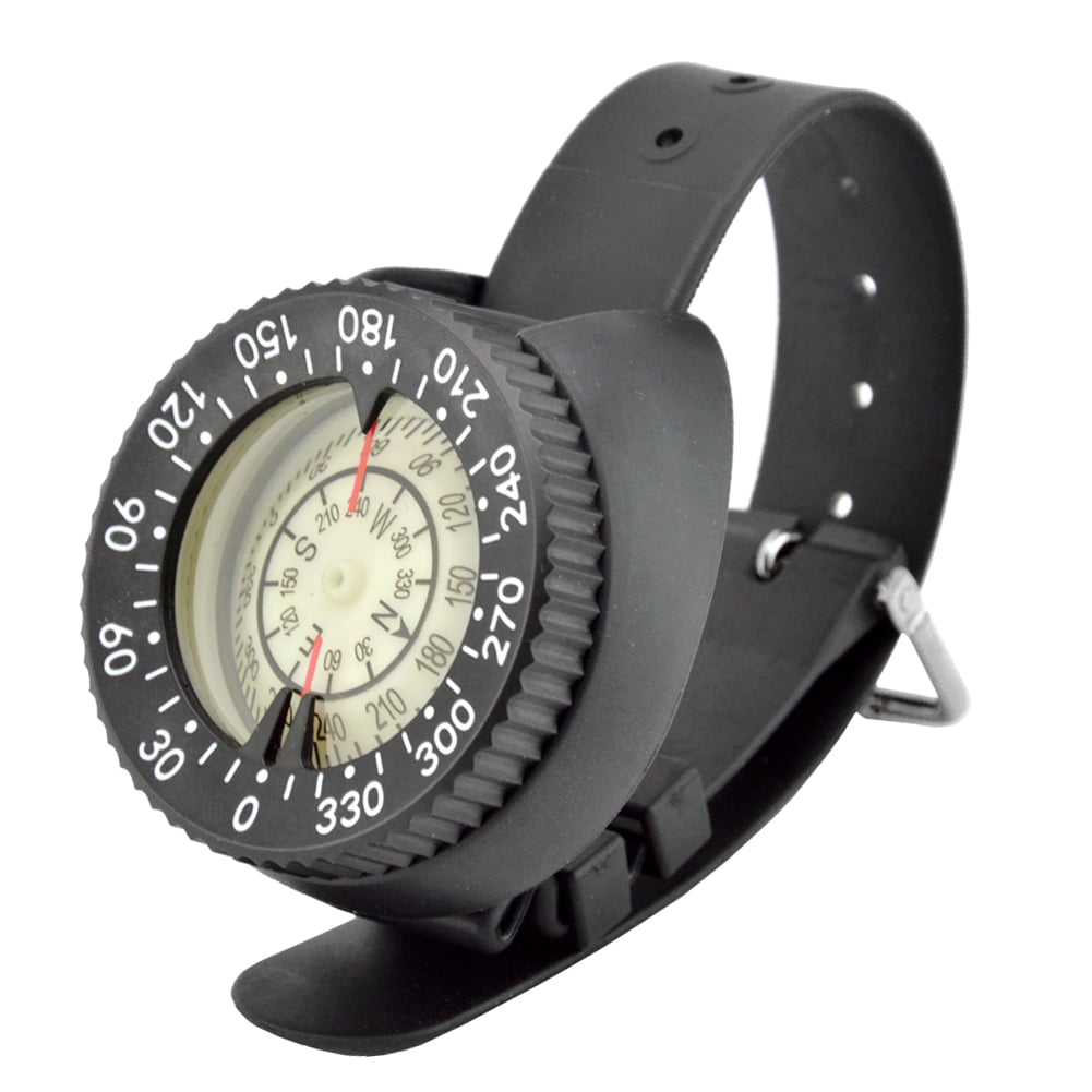 Compass Outdoor Portable Swimming Water Sport Wristwatch Black Lightweight 