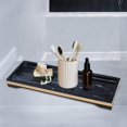 thumbnail image 4 of Toilet Tank Storage Tray Dresser Using high quality Storage Tray for Shampoo, Candles, Towel Black, 4 of 7