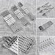 thumbnail image 4 of Dough Cutter Cake Divider, Stainless Steel 7 Wheels Adjustable Pastry Wheels, Multifunctional Stainless Steel Dough Divider, Cutting Wheel, Pizza Cutt, 4 of 4
