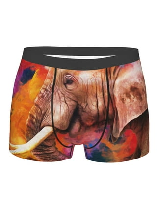 Vintage Elephant Underwear African Print Art Sublimation Boxer Shorts Hot  Man Panties Classic Boxer Brief Gift