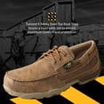thumbnail image 2 of Twisted X Men’s Steel Toe Boat Shoe - Driving Moc Handcrafted with MetGuard Shield, Full-Grain Leather Upper, Three-Quarter Length Composite Insole, and Molded Rubber Outsole, Bomber 8 M, 2 of 6