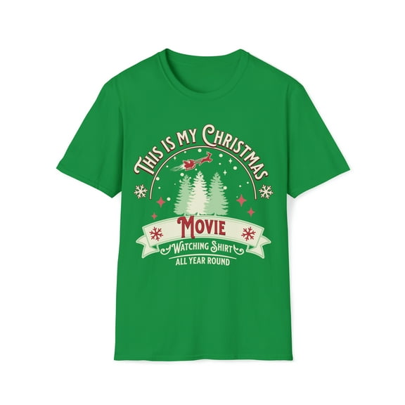 Adult Women Christmas Movie Watching T-Shirt Romantic Christmas Movie Shirt