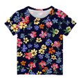 thumbnail image 2 of Ahuyic Summer Toddler Girls Short Sleeve Tshirt,Girls Casual Blouse And Tank Tops,Shirts For Kids Short Sleeve Graphic T-Shirt Round Neck Crop Top For 3-14 Years Girls And Boy T-Shirt Tee, 2 of 5