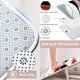 thumbnail image 3 of Juego de baño geométrico rosa con cortina de ducha, alfombra y accesorios, juego de cortina de ducha negra y gris, cortina de ducha de lujo abstracta rosa para baño, decoración de baño moderna, 4, 3 of 8