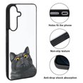 thumbnail image 2 of WIRESTER Shockproof Soft Rubber Cover Case for Samsung Galaxy S25 FE 5G 6.7" 2025, Black Bombay Kitten Cat, 2 of 5