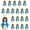 Blue, variant on 24 Pcs Little Virgin Mary Figurines, Christ Toys Mini Virgin Mary Figures, Little Figures to Hide and Seek Sunday School Religious Party Favors Gift for Sunday Easter Eggs, Blue