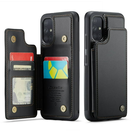 for Samsung Galaxy A51 Case with Card Holder, Wallet Case for Women Men with RFID Blocking, Durable Leather Kickstand Magnetic Clasp Shockproof Phone Case for Samsung Galaxy A51
