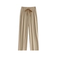 thumbnail image 3 of Womens Pants Cool Ice Silk Quick Dry Stretch Solid Drawstring Sports Pant Clearance Slacks For Women Khaki S, 3 of 3
