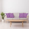 thumbnail image 4 of Ambesonne Retro Throw Pillow Cover 4 Pack, Circles and Squares Urban, 18", Lilac Purple, 4 of 5