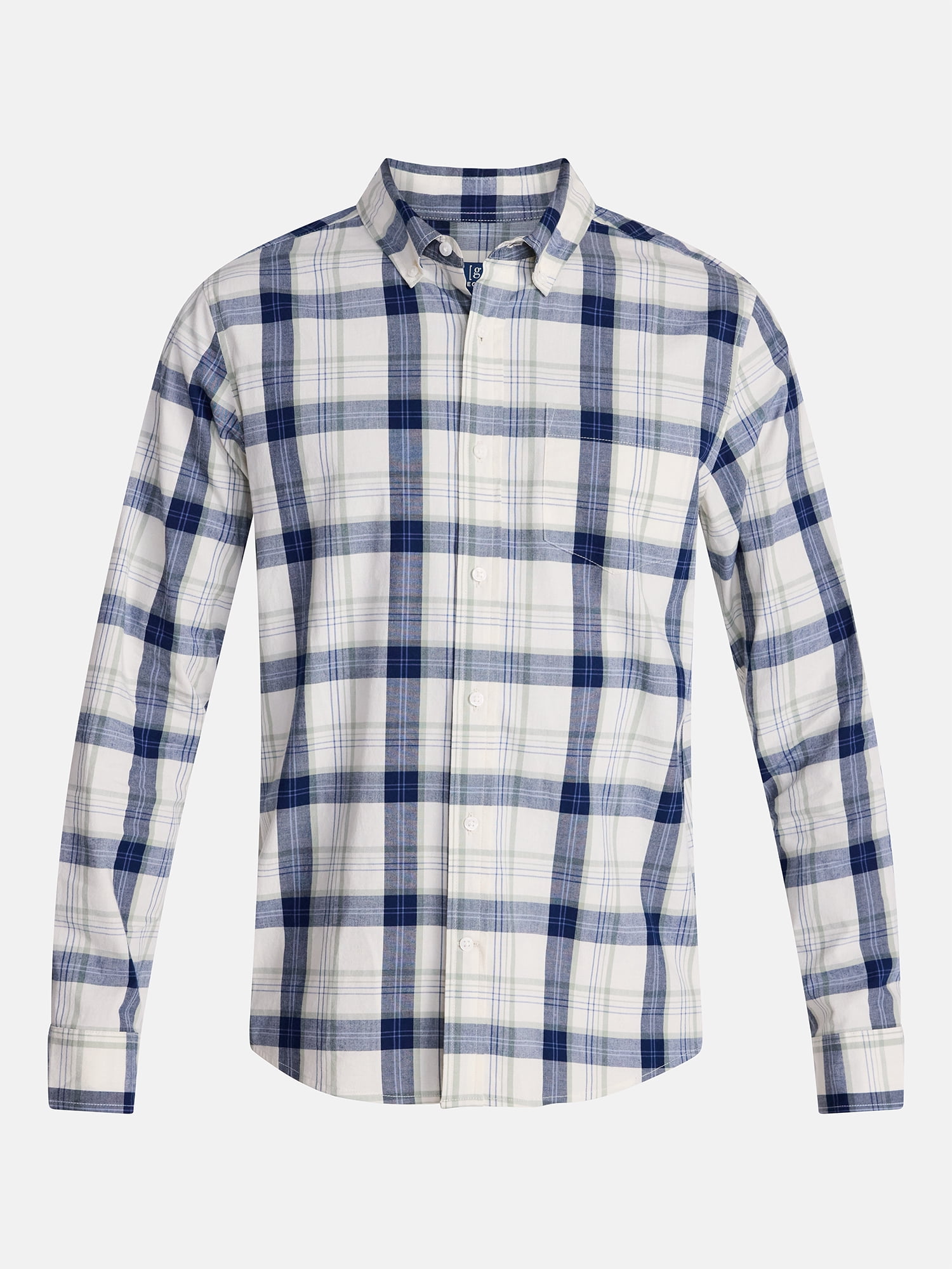 George Men's Poplin Shirt with Long Sleeves, Sizes S-3XL, LT-4XLT, 2XB-6XB