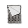 thumbnail image 2 of Lattice Soft Flannel Fleece Throw Blanket, Striped Pattern with Diagonal Squares and Zig Zag Triangles Geometry, Cozy Plush for Indoor and Outdoor Use, 70" x 90", Charcoal Grey Eggshell, by Ambesonne, 2 of 6