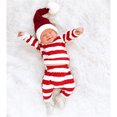 thumbnail image 4 of Otqutp Toddler Fashion Clothes Set Toddler Kids Baby Boys Girls PJ's Pajamas Christmas Sleepwear Striped T-shirt Pants Outfits Clothes Set(Red,6-12 Months), 4 of 9