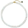 thumbnail image 4 of Gemstone Beaded Necklace for Women Colorful Natural Stone Freshwater Pearl Surfer Beach Rainbow Necklace, 4 of 6