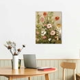 thumbnail image 2 of ONETECH Flowers Wall Art Pink White Floral Canvas Pictures Elegant Blossom Wall Decor Modern Flower Bedroom Living Room Wall Decoration Vintage Canvas Prints Flower Canvas Wall Hangings, 2 of 4