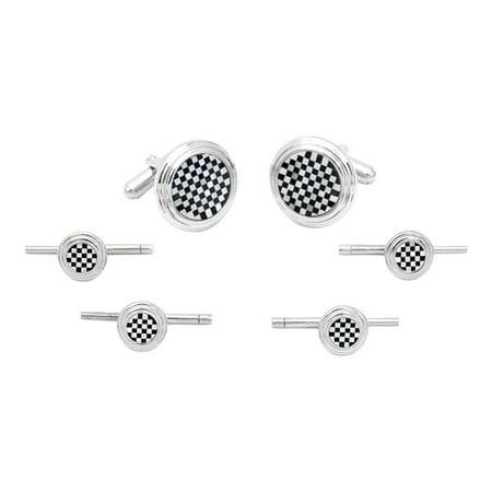 Men's Cufflinks Inc Checker Stud Set