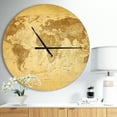 thumbnail image 2 of DesignArt Vintage Classic Map Large Wall Clock, 2 of 2