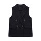 thumbnail image 3 of HH TRAF 2024 Chalecos casuales para mujer, cuello vuelto, sin mangas, bolsillos, cruzados, chalecos de otoño para mujer, moda en 3 colores, 3 of 5