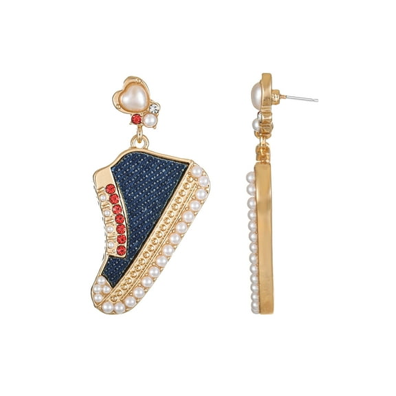 Packed Party Goldtone Just Kickin It Earrings, Female, 1 Pair