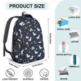 thumbnail image 5 of Unicorn and Rainbow Blue Pattern Backpack for School, Cute School Bag with Adjustable Shoulder Straps and Padded Back, 16.9"x12.6"x5.9", 5 of 5