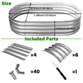 thumbnail image 6 of HGD Raised Garden Bed Kit Oval Galvanized Metal 4x2x1 ft, 6 of 7