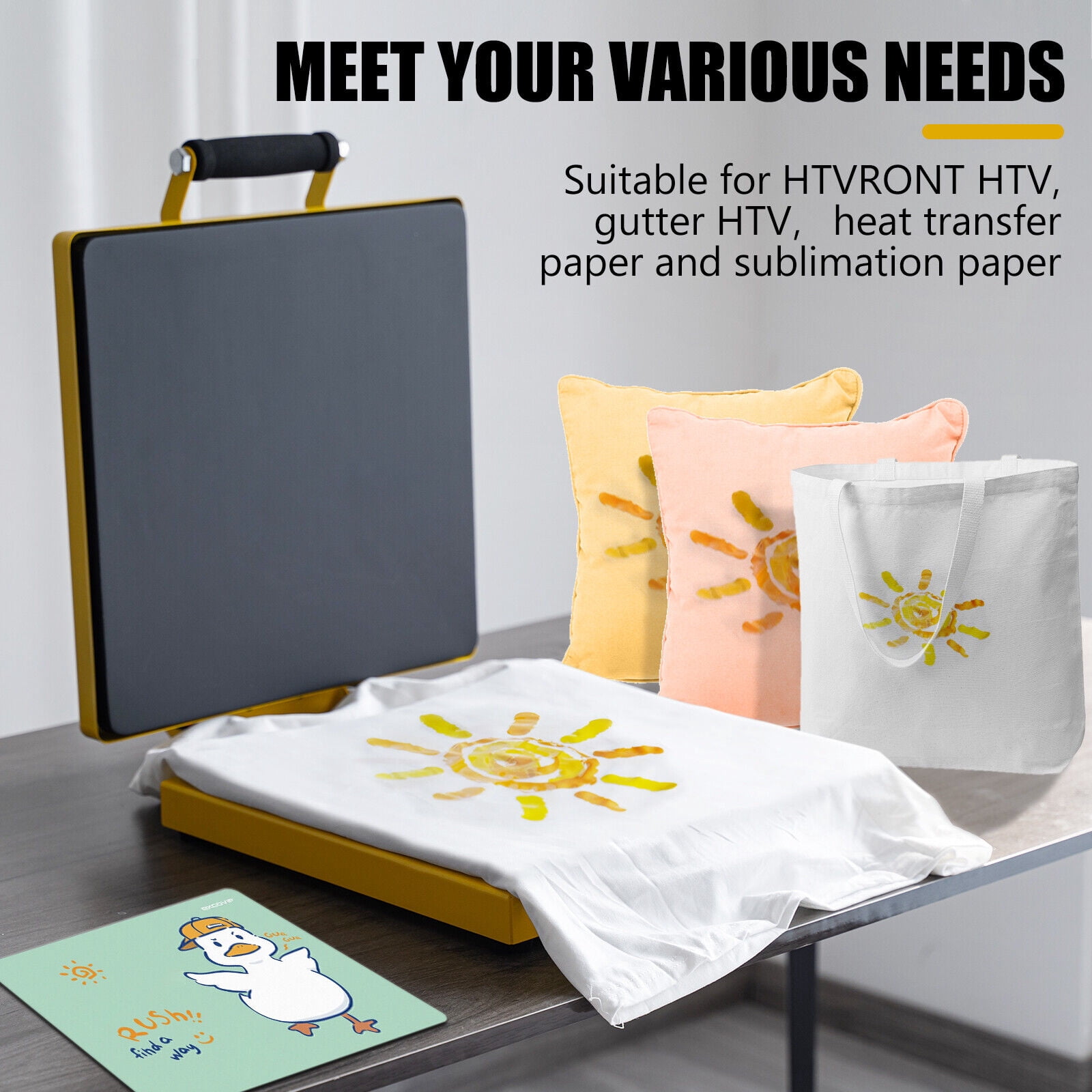 SHZOND Clamshell Heat Press Machine 15 x 15 Inch Large Heat Press Digital Control Heat Transfer Machine for T-Shirts, Bag, Mouse Pad