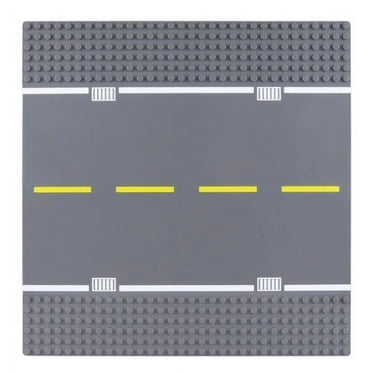 6 pk 10x10 Straight City Roads - Building Blocks Baseplates |General Jim's Toys | Compatible with Lego, Cobi, Wange, Sembo,and all major brick building brands.